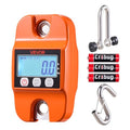 VEVOR Digital Crane Scale, 880 lbs/400 kg, Industrial Heavy Duty Hanging Scale with Cast Aluminum Case & LCD Screen, Handheld Mini Crane with Hooks for Farm, Hunting, Fishing, Outdoor, Garage (Orange) - style: 880 lbs/400 kg