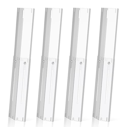 Universal Stainless Steel Adjustable Grill Heat Plates Heat Tents Heat Shields Grill Burner Cover,Compatible with Charbroil, Nexgrill, Brinkmann, Dyna Glo etc.,Extends from 11.75" up to 21" L, 4 Pack - size: 4-Pack