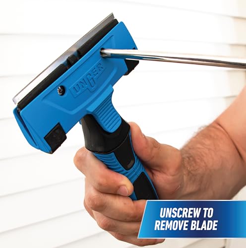 Unger Professional Connect and Clean 4" All-Purpose Scraper, Window, Glass, and Floor Scraping Tool Supplies, Adhesive Removal, Gum, Stickers, Paint Removal, Dual-Sided Blade (Pack of 10) - size: 4" (Pack of 10), style: All-Purpose Window Scraper