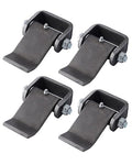 Weld on Trailer Hinges (Pack of 4), Steel Trailer Gate/Dump Door Hinges | Heavy-Duty Greaseable Strap Hinges, Strap Style Short Leaf