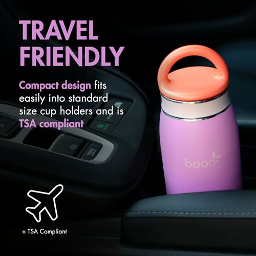 Boon Frosh Breast Milk Chiller and Storage Container - Purple - 10 Oz | Stainless Steel, TSA Compliant, Keeps Beverages Cold up to 17 Hours*, Diaper Bag Essentials - color: Purple, size: 14 Ounce