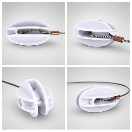 Electric Fence Corner Insulators, End Post Insulator Fiberglass Material for polywire White 5pcs - size: 5 pcs