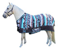 Challenger 1200D Turnout Lightweight Bellyband Rain Horse Winter Sheet Serape 3B100 - color: Brown Serape, size: 74 inches