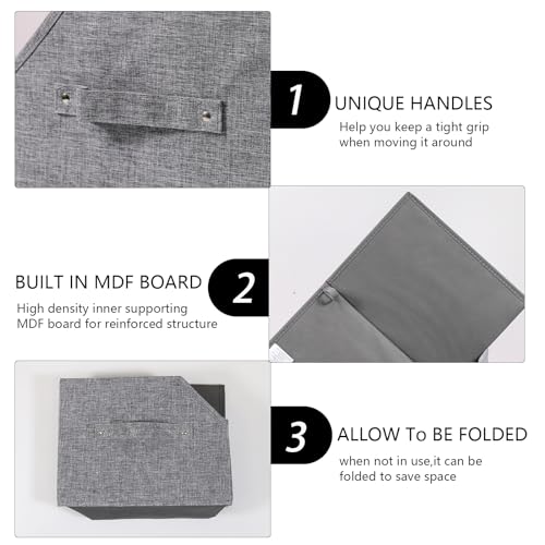 dog toy basket Large dog toy bin dog toy box storage box-Foldable Fabric Trapezoid Organizer Boxes with Handle,Can be Personalized for Dog Toys (Gray-DOG) - color: Gray(Personalized), size: Large - Dog Toys