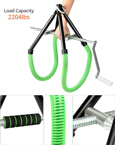QWORK Cow Hip Lift, Heavy-Duty Cattle Lifter - Steel Cow Lift with Adjustable Pitch, Triangular Support Stand Up Assist Tool for Calving Milking Birthing Dystocia and Recovery Aid - 2204lb Capacity