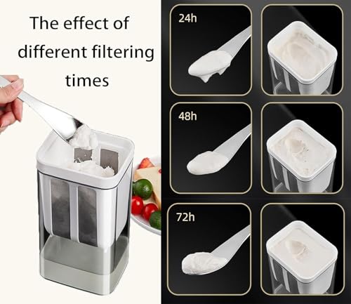 1100MLGreek Yogurt Maker - Ultra Fine Yogurt Strainer ，Reusable Rice Tea Juicing Food Sieve Strainer（M) - size: M