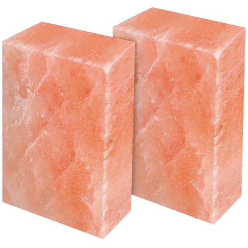 UMAID Himalayan Salt Block – 8x4x2 2-Pack – 100% Natural Mineral Salt Lick for Horses, Cows, Goats & Sheep – Animal Feed Supplement, Long-Lasting Salt Chunks - size: 5 Pound (Pack of 2)