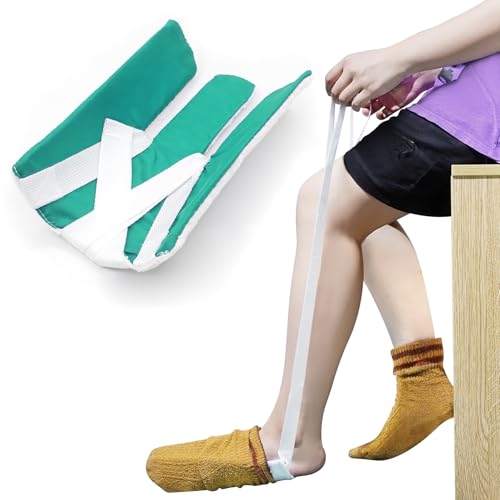 Sock Aid, Sock Helpers to Put on Your Socks for Seniors, Disabled, Pregnancy, Assist Device for Elderly, Tool Aide Puller Easy on and Off with No Bending(Mint Green) - color: Mint Green