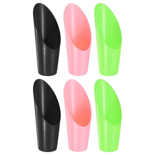 M METERXITY 6-Pack Bonsai Soil Scoops, Plastic Garden Soil Scoops Bucket Shovel Potting Scoopers for Transplanting/Flower/Plant Succulent, Colorful Small Gardening Tools [Green, Pink, Black] - color: Green, Pink, Black