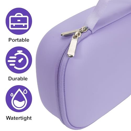 Wearable Breast Pumps Carrying Case, Hard Shell Breast Pump Bag with Waterproof Removable Tray, Breast Pump Storage Bag Compatible with Most of Wearable Breast Pumps (Purple) - color: Purple