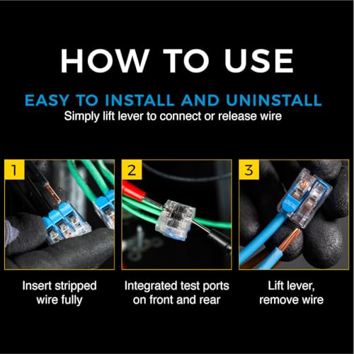 Ideal Electrical 30-1010 InSure 22 pc 10 AWG Lever Connector Kit (22 Pieces of Lever Wire Connectors) - size: 22 pc 10 AWG