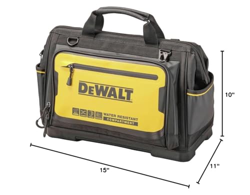 DEWALT Tool Bag, Water Resistant, Hard Bottom, 16-inch, Professional Tool Tote (DWST560103) - style: 16" Open Mouth Tool Bag