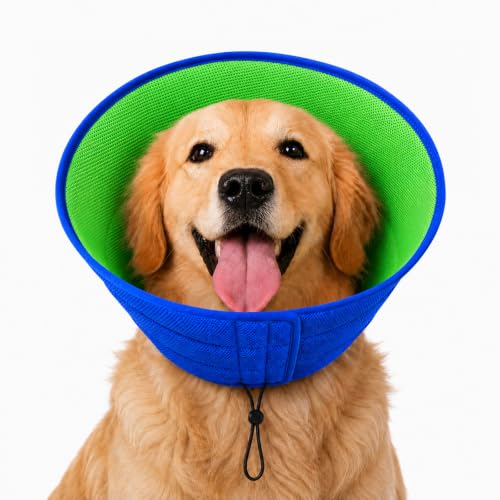 Soft Dog Cone Recovery Collars & Cones After Surgery for Small Dogs | Adjustable Breathable Dog Cone Collar,Protect Pets from Licking Wounds,Soft and Comfortable, Reduce Anxiety (S) - size: S