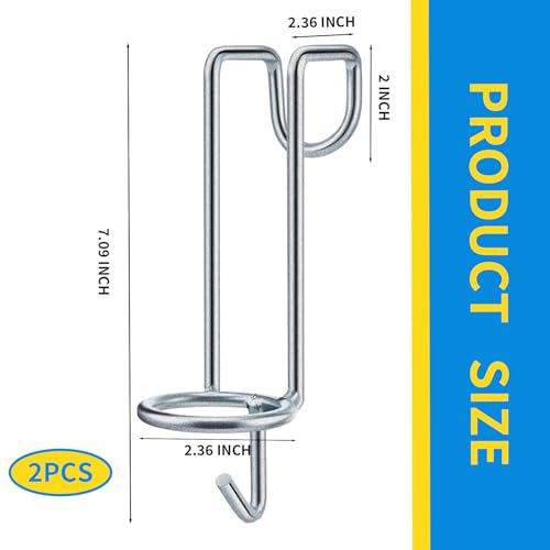 2 Pack Horse Water Bucket Hooks, Heavy Duty Metal Horse Bucket Hooks, Portable Rust Resistant Horse Stall Bucket Holder Over Fence No Drill Stable Hanging Design