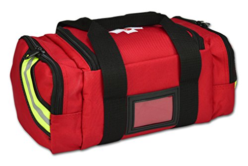 Lightning X Value Compact Medic First Responder EMS/EMT Stocked Trauma Bag w/Basic Fill Kit A - RED - color: Red