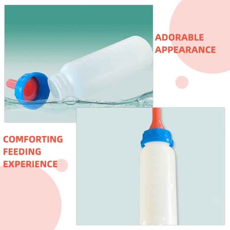 HANABASS Piglet Feeding Bottle Set 4 Pack Animal Bottle Feeder for Lambs Calves Goats Sheep Newborn Livestock Artificial Nursing Kit for Feeding