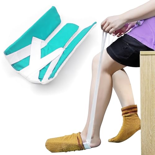 Sock Aid, Sock Helpers to Put on Your Socks for Seniors, Disabled, Pregnancy, Assist Device for Elderly, Tool Aide Puller Easy on and Off with No Bending(Blue) - color: Blue
