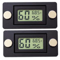 2 Pcs Magnetic Reptile Thermometer and Humidity Gauge Temperature and Humidity Monitor for Jumping Spider and Reptile Tank Mini Digital Hygrometer(Rectangular) - color: Rectangular