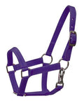 Nylon Small Pony Halter with Nickel Plated Hardware and Throat Latch - color: Purple
