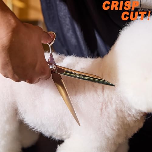 High-end Professional Dog Grooming Scissors Pet Grooming Shears 8 Inches Extremely Very Sharp Made Of Stainless Steel Alloy By Hand For Dog Cat Groomer - color: 8inch Shears