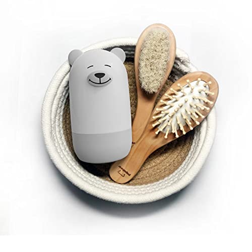 Baby Nail Clippers Set with Cute Case, Infant Fingernail and Toenail File Kit for Newborn Manicure and Pedicure, New Mom Grooming Gift - color: Lan White