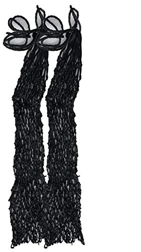 Majestic Ally 2 pcs Ultra Slow Feed 1.5"x1.5" Holes 40” Hay Net for Horses and livestocks (Black) - color: Black