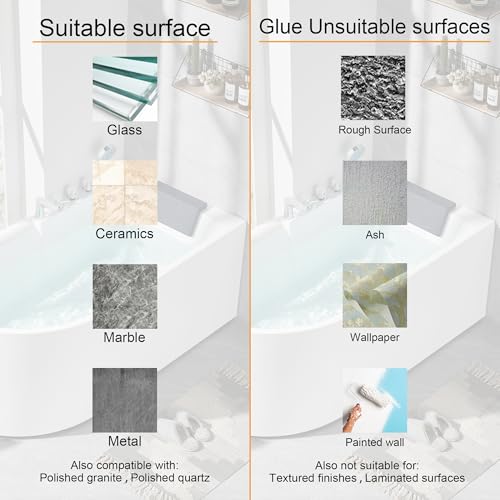 Mofason Silicone Shower Splash Guard - Splash Guard for Bathtub 2 Pack | Clear bathtub corner splash guard with adhesive; bathroom water guard for tubs, sinks, washbasin, tub splash guard shower - size: 11.5 x 9.2 inches