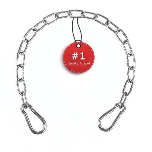 Heavy Duty Chain 440LB 40" Chains for Heavy Bag, Hammock, Swing, Outdoor Indoor Use, Rust-Resistant Secure Hanging - size: 40inch-1PCS