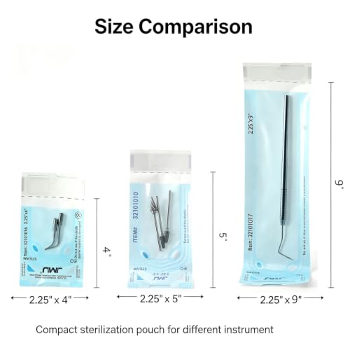 JMU Self Seal Sterilization Pouches 2.25" x 4", Sterilization Bags 200/Box - size: 2.25" x 4"
