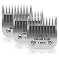 3-3/4FC Dog Grooming Ceramic Blades,Compatible with Andis,Oster A5,Wahl KM10 | Size 3-3/4FC Detachable Ceramic Blade 1/2-Inch 13MM Cut Length,3 Pack - size: 3pc 3-3/4fc: 1/2" (13 mm)