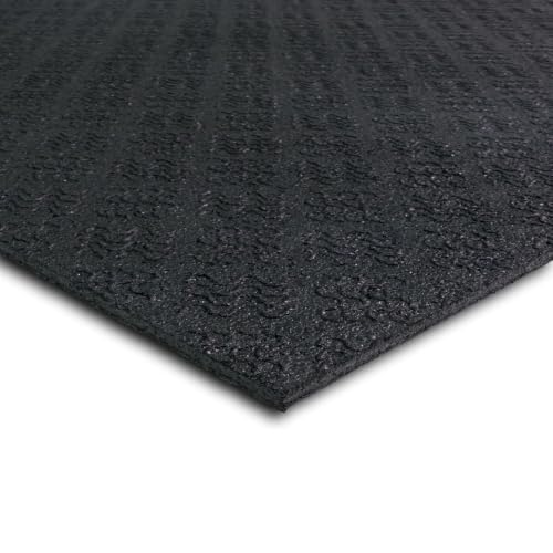 Mohawk Home Heavy Duty Rubber Stall Mat - Gym Floor- Under Dog Crate - All Purpose Utility 2'x2' - 1/2" Thick - Diamond Texture