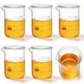 ULAB Scientific Glass Beaker Set, Vol.100ml, Shot Glass, 3.3 Borosilicate Griffin Low Form with Printed Graduation, Pack of 6, UBG1014 - style: Vol.100ml,Pack of 6
