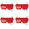 Little Giant FF16RED 9 Quart Heavy Duty Plastic Feed Trough Bucket Fence Feeder with Clips for Livestock & Pets, Red (4 Pack)