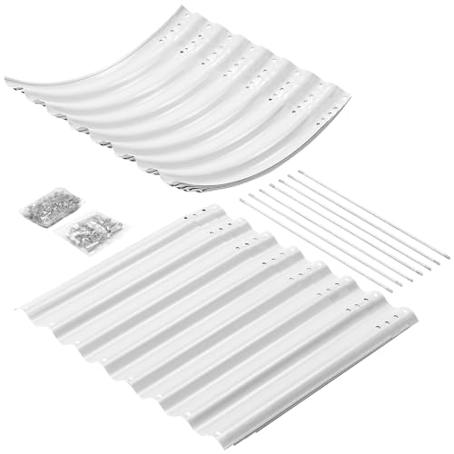 Land Guard 24“ Tall 4×2ft Galvanized Raised Garden Bed Kit, Galvanized Planter Garden Boxes Outdoor, Oval Large Metal Raised Garden Bed for Vegetables(Pearl White, 4×2×2ft) - color: Pearl White, size: 4×2×2ft