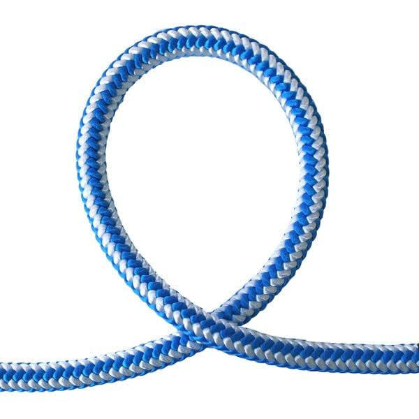 16-Strand 1/2 in (12.7 mm) Arborist-16™ Arborist Rope - 7000 lb MBS - Static Climbing Rope - Rescue Operations - High Visibility - 150 ft - Sewn Eye - Blue White - Made in The USA - size: 150 ft - Sewn Eye, style: Blue White