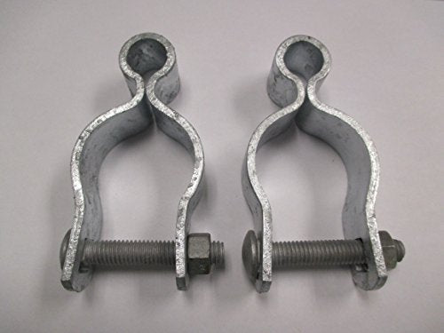 Pressed Steel Chain Link Fence Frame Hinge w/Bolt - (2 Sets Pack) (1-7/8") - size: 1-7/8 Inch