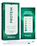 Diagnox Urine Protein Test Strips, At-Home Proteinuria Monitoring, 30 Pack | Individually Wrapped Tests, Fast Results in 60 Seconds, Easy To Use, Private Testing, Simple Color Scale Reading