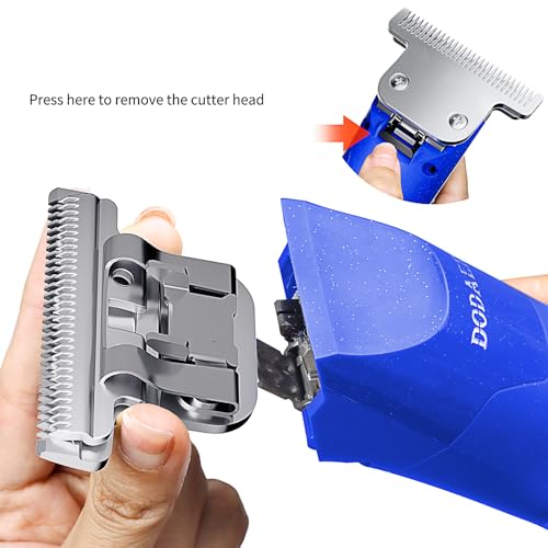 Professional Grooming Electric Corded 2-Speed Horse Clipper with Detachable Blade - Cool & Quiet Running Design - Includes Size T84 Blade for Complete Horse Grooming - Blue