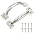 6 Inch Gate Handle Outdoor 304 Stainless Steel Door Pull Handle Rustproof Barn Door Handles for Fences Garage Yard Kitchen Bathroom (2 Pack) - size: 2 Pack 6 Inch Stainless Steel