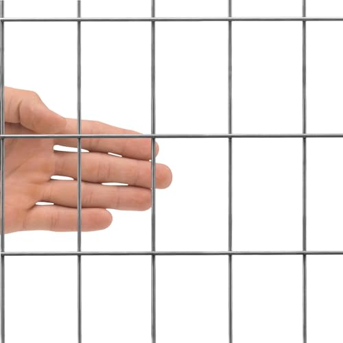 16GA Galvanized 24in x 25ft-3in x 2in Welded Wire Mesh Garden Economy Fence - color: galvanized silver, size: 24"x25'-2"x3" 16GA