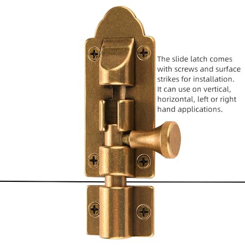 Antique Barrel Bolt Buckle Heavy Duty,Solid Brass Thickened Door Latch (Bronze Upgrade) - color: Bronze Upgrade