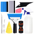 Swpeet 14Pcs Wallpaper Smoothing Tool Assorment Kit, Squeegee Scraper, Carving Knife with Blades, Tint Removal Blade and 500ML Spray Bottle for Stick Wallpaper Car Wrap Vinyl Window Tint Glass Film - color: N3