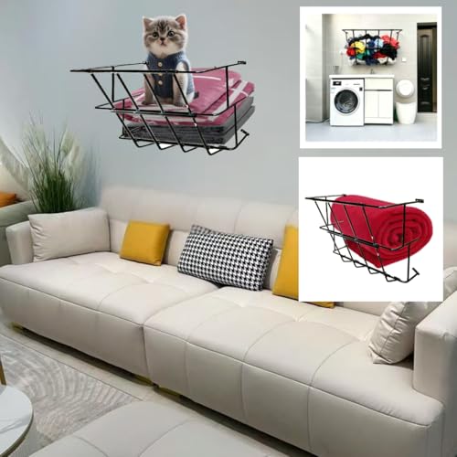 Hay Feeder Goat 18 Gallon Hay Rack,Heavy Duty Iron Wall Hay Rack for Sheep,Cattle,Livestock in Farm Indoor Outdoor Uses