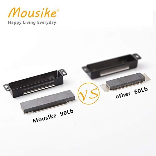 Mousike Magnetic Door Catch Heavy Duty 90lb Door Magnets with Strong Magnetic for Kitchen Cupboard Wardrobe Closet Cabinet Door Drawer Latch - color: Black, size: 2 Pack