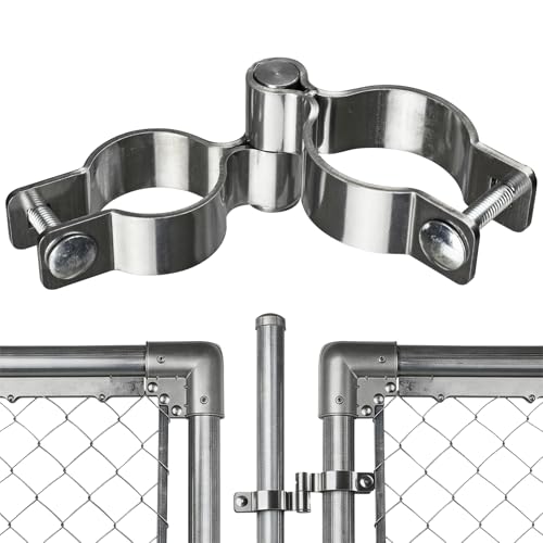 2 Pack 1-5/8" x 1-7/8" Chain Link Fence Gate Hinge, 304 Stainless Steel Heavy Duty Male Female Post Hinges with Bolts and Nuts - color: 1-5/8", size: 1-7/8"