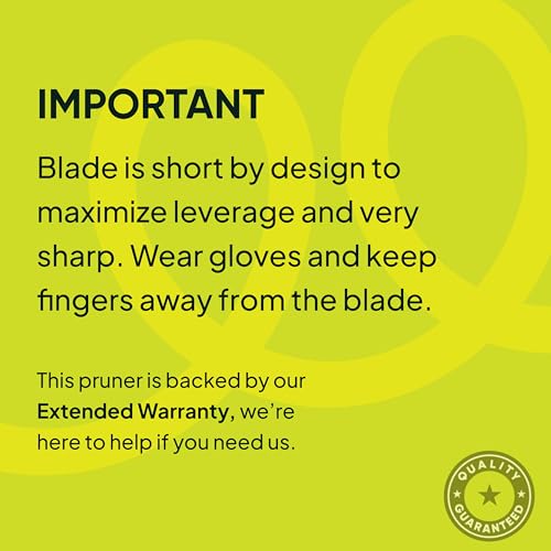 8.5" Professional Pruning Shears, Garden Clippers - Cuts 3X Easier Sharp Japanese Blade, Arthritis Friendly Garden Scissors for Seniors, Bonsai Cutters