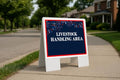 Livestock Handling Area 4Th Of July American Flag Usa Patriotic Fireworks A-Frame Double Sided 23x23 in. Yard Road Sign - size: Double A-Frame Sign