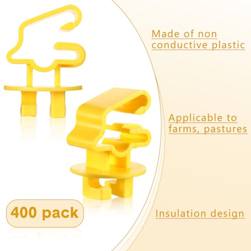 Geiserailie 200 Pcs T Post Insulators for Electric Fence Bulk