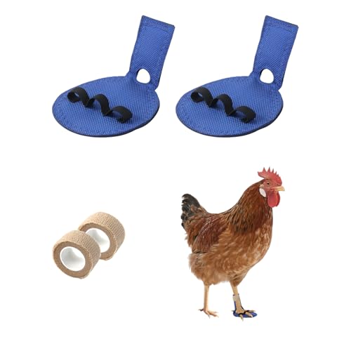 2 Pack Poultry Leg Bands for Chickens, Chicken Splint with Toe Separator, Chicken Leg Bands Specifically Designed for Injured Roosters and Hens, Recovery Aid for Broken, Sprained, Splayed Legs