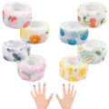 LUOHECAM 8 Pack Thimble Tape Set, Adhesive Finger Protection Wrap for Hand Sewing, Custom Moldable Craft Guard with Tear-by-Hand Convenience(Fruit Paint) - color: Fruit